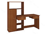 Стіл письмовий IdealMebel Торнадо, комп'ютерний стіл з надбудовою, стіл-стелаж, фото 6