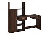 Стіл письмовий IdealMebel Торнадо, комп'ютерний стіл з надбудовою, стіл-стелаж, фото 8