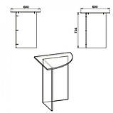 Стіл письмовий IdealMebel МО-2, комп'ютерний стіл, кутовий стіл, фото 9