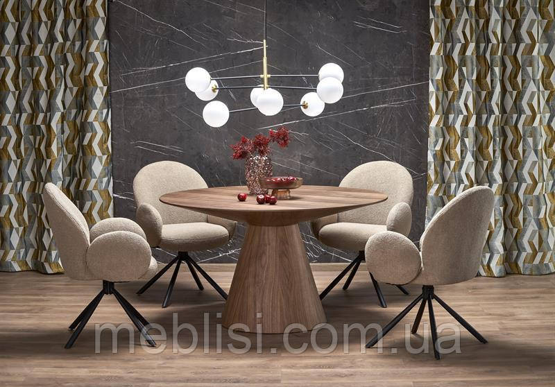 Круглий стіл Henderson горіх (fi 136/78 cm) (Польща Halmar)