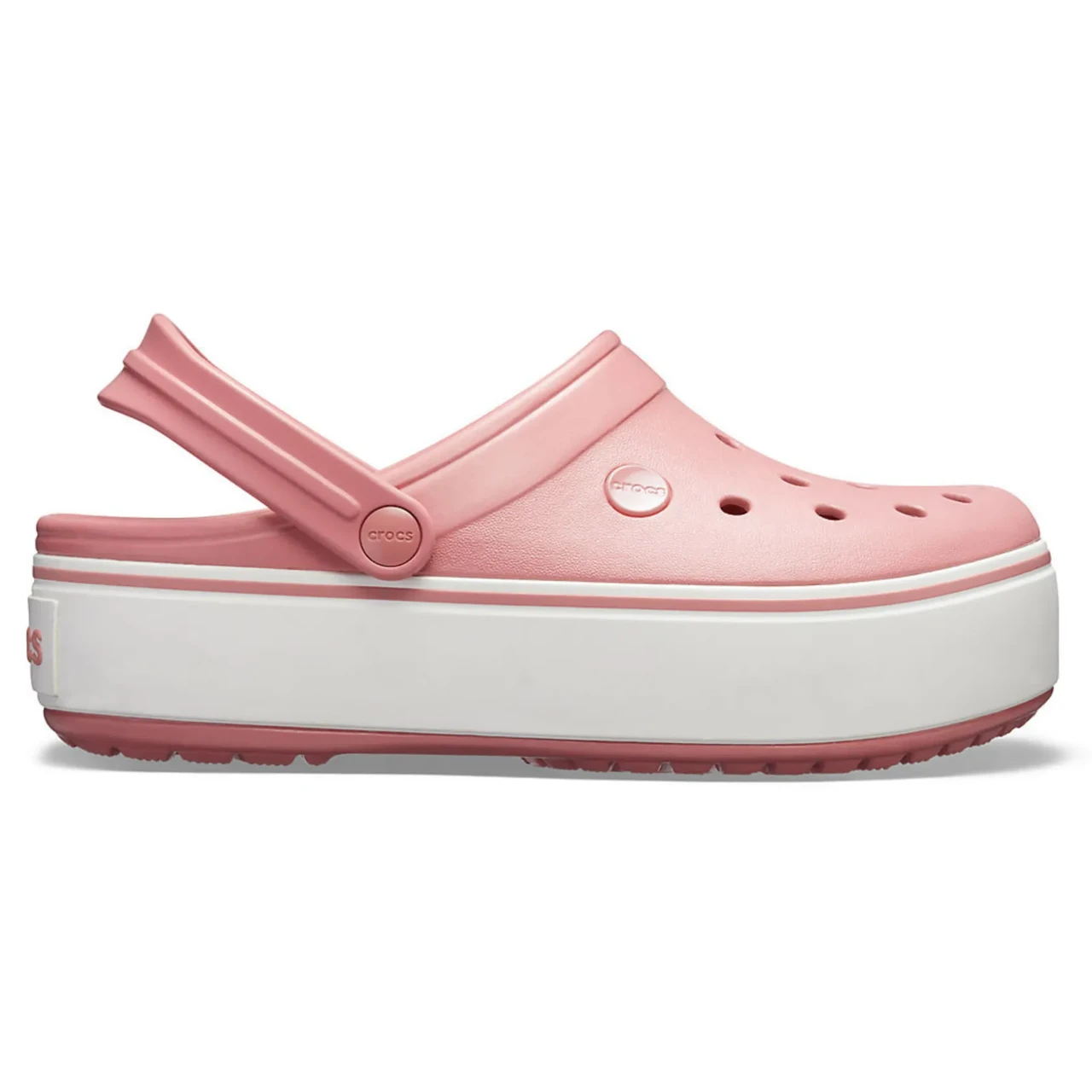 Crocs Crocband Platform Clog Blossom/White Чоловічі Сабо Крокс Крокбенд Платформ Пудра — Оригінал