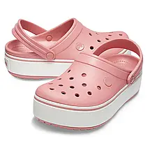 Crocs Crocband Platform Clog Blossom/White Чоловічі Сабо Крокс Крокбенд Платформ Пудра — Оригінал, фото 2
