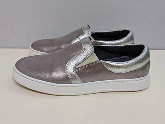 STTOPA Розміри 33-45. Сліпони великих розмірів шкіряні. 183-3345 Рожеві Сріблясті