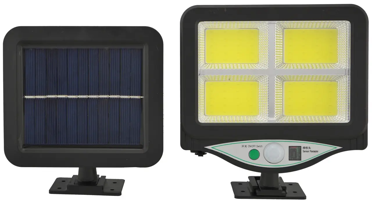 Вуличний ліхтар із датчиком руху 128 LED на сонячній батареї