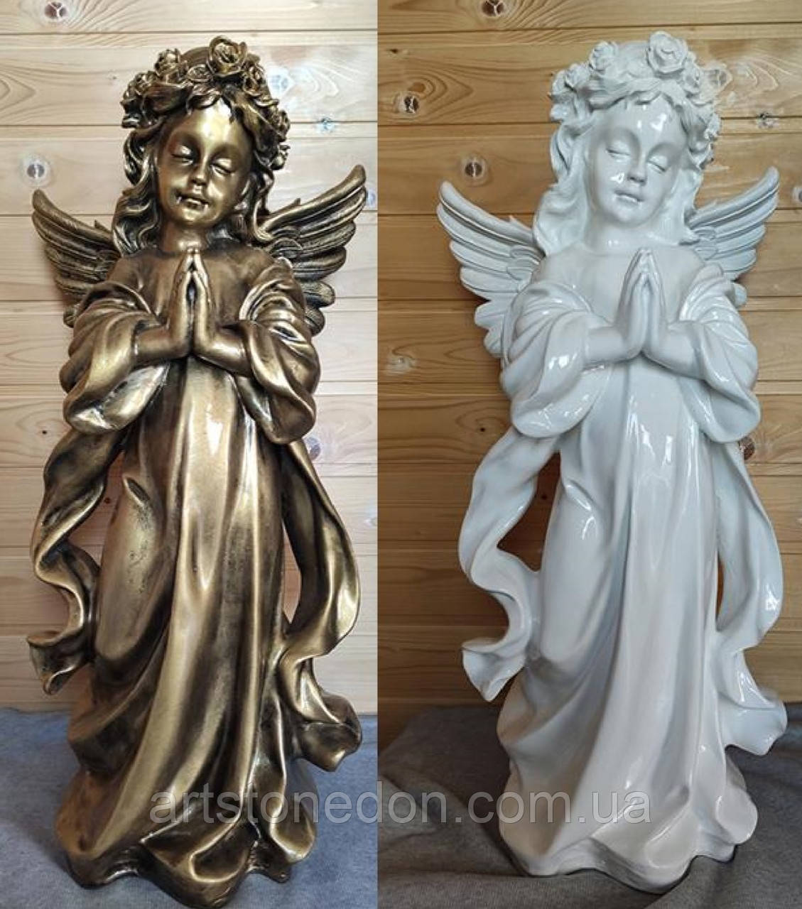 Скульптура Ангела дівчинки 68 см з полістоун  №7