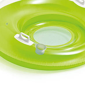 Надувний круг-крісло Intex 58883 G (119 см) з ручками, фото 4