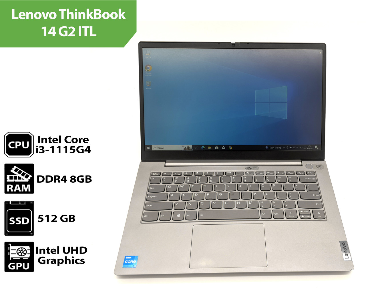 Ноутбук Lenovo ThinkBook 14 G2 ITL  (14" IPS (1920x1080) / Core i3-1115G4 /8Gb/SSD 512GB)