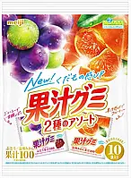 Meiji Ассорти конфеты жевательные с натуральными фруктовыми соками, 10 п, 136 г