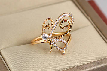 Кільце Xuping Jewelry метелик розсувне 16 і більше золотисте