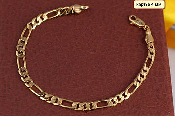 Браслет на ногу Xuping Jewelry фігаро 27 см 4 мм золотистий