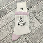 Шкарпетки жіночі високі весна/осінь р.23-25 білі рожева п'ята та шкарпетка ReflexTex 30037563, фото 2