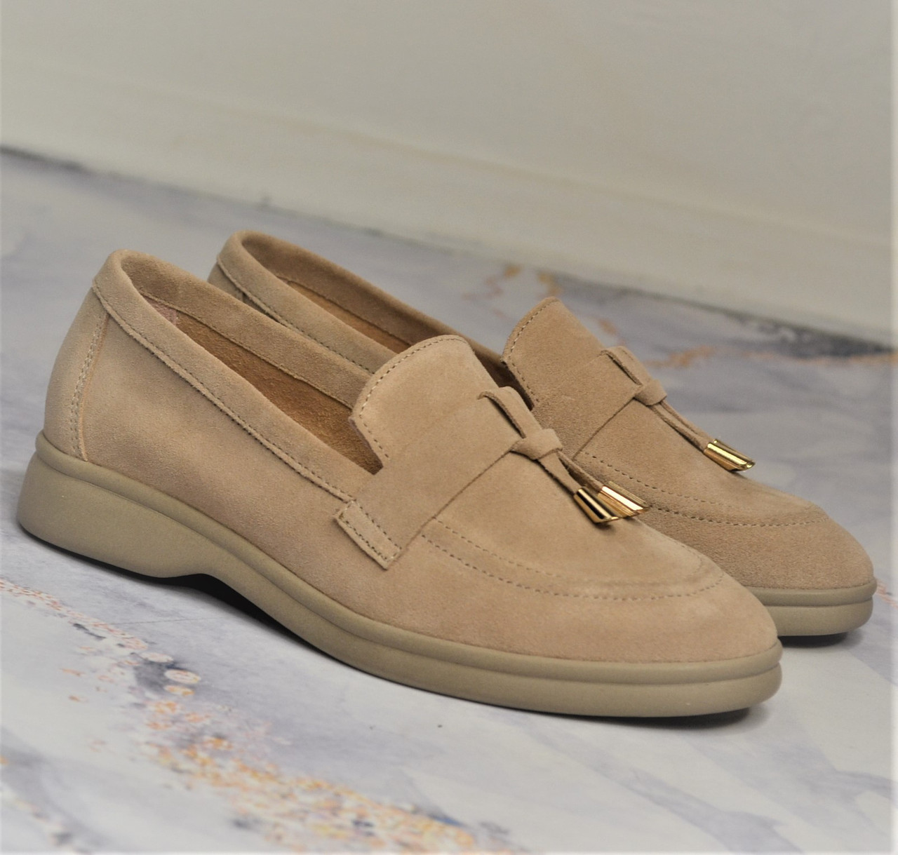 Замшевые туфли на низком ходу, фото 1