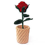 Декоративна квітка "Червона троянда" - "Червона троянда в горщику", фото 3