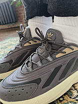 Чоловічі кросівки Adidas Ozelia Grey Gold Адідас Озелія сірі текстиль повсякденні легкі, фото 6