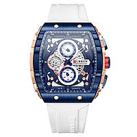 Супер часы с хронографом Curren 8442 Blue-Gold-White