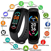 Фитнес браслет Smart Watch М6 Black смарт-трекер. Цвет черный