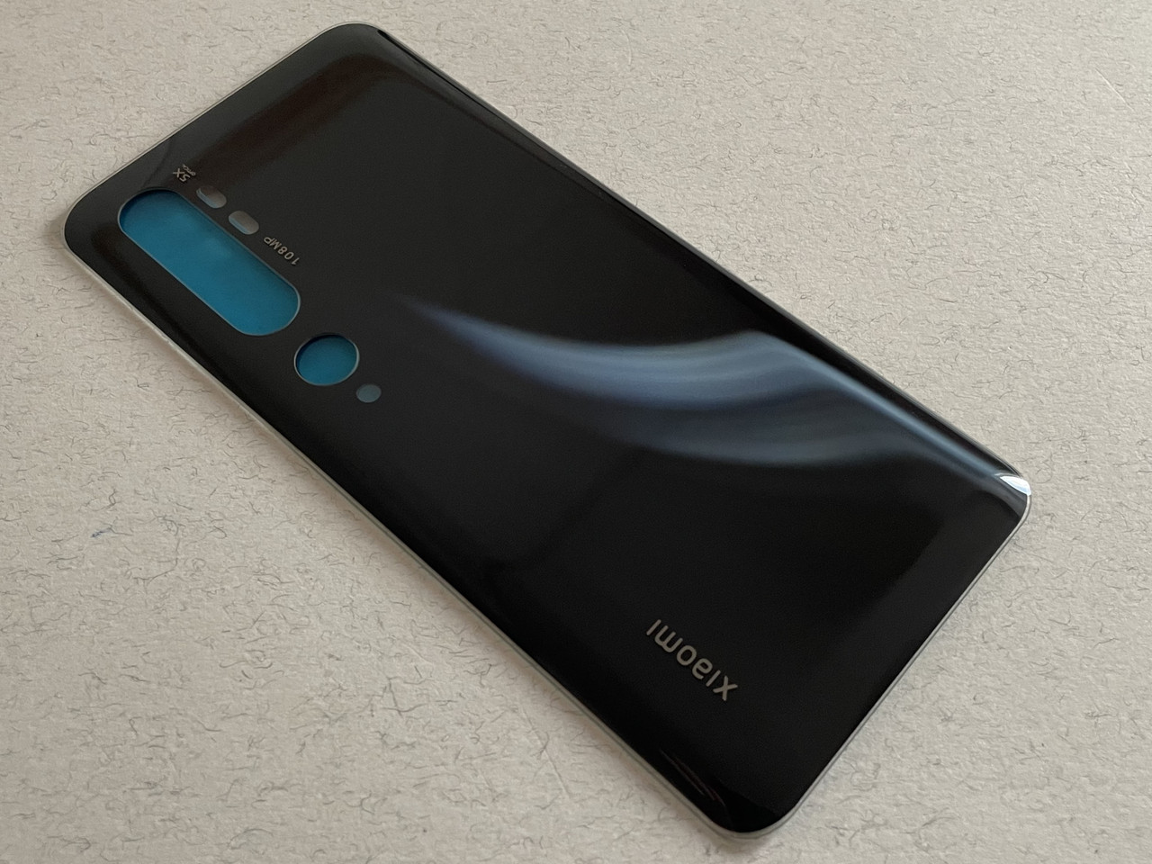 Задня скляна кришка Xiaomi Mi Note 10 Midnight Black чорного кольору для ремонту