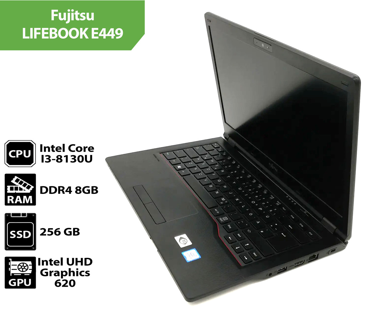 Ноутбук Б/В Fujitsu LIFEBOOK E449 (14.0" (1920x1080) / Intel Core I3-8130U / 8Gb / SSD 256Gb)