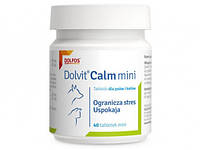 Долвит Калм Мини Dolvit Calm Mini Dolfos для снятия стресса у кошек, собак мелких пород, 40 мини таблеток