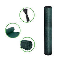 Сітка затіняюча зелена 1,5х50 м Bass Polska BH 85954 на паркан та для рослин,тіньова