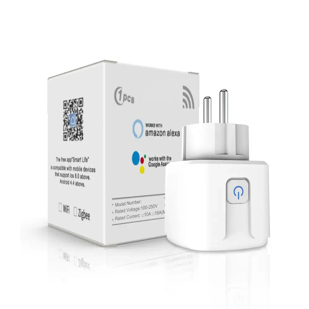 Розумна розетка Wi-Fi Smart Plug 16А 3500W, вай фай розетка, Smart Life / Tuya Smart/Google home и Alexa з моніторингом споживання