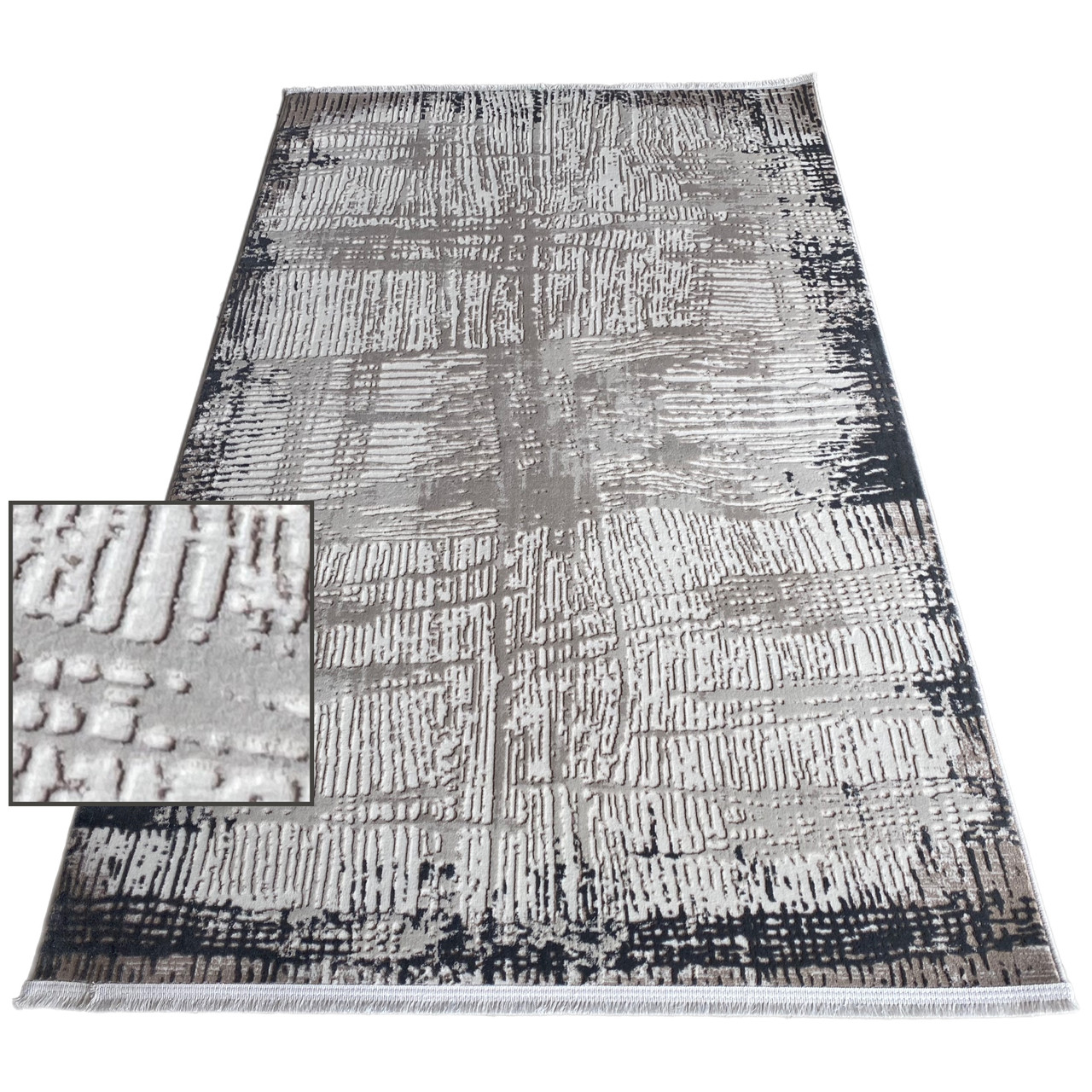 3x4 Килим Vera 8226A (Cream / Grey) скандинавський стиль у вітальню чи спальню