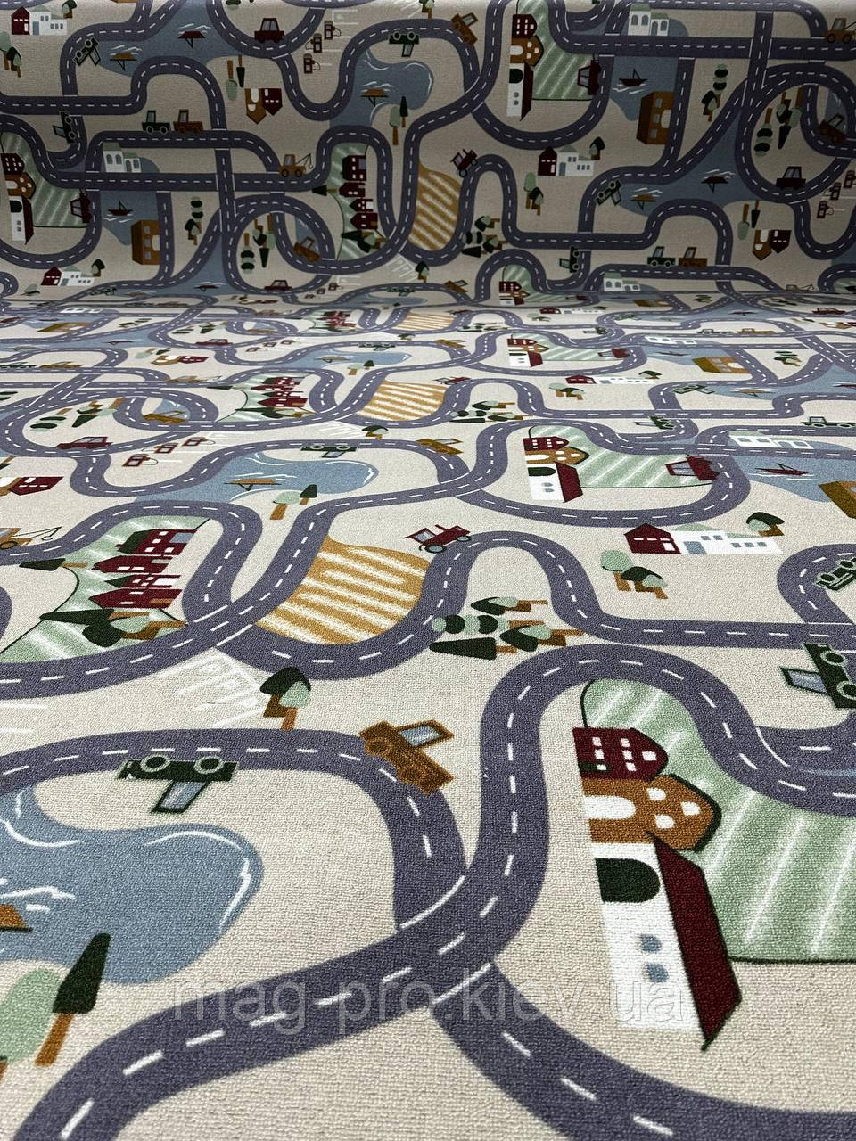 Дитячий ковролін c дорогами SCANROAD