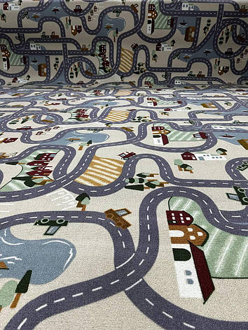 Дитячий ковролін c дорогами SCANROAD, фото 2