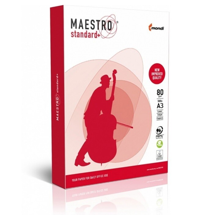Папір офісний Maestro Standard+, 80 г/м2 А3, 500 аркушів