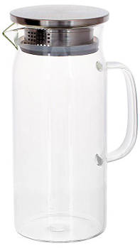 Глечик скляний Lorenza 1000мл mebelime mebelime з металевою кришкою