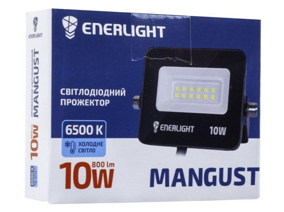 Прожектор ENERLIGHT MANGUST 10 Вт 6500 K, фото 1
