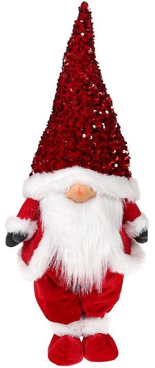 М'яка іграшка «Гном Red&White» 22х16х55см buuba в пайєтках, фото 1