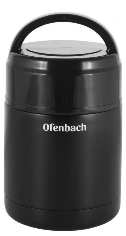 Термос харчовий Ofenbach 800мл buuba buuba із нержавіючої сталі, чорний, фото 1