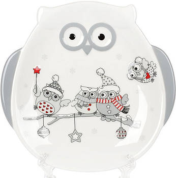 Тарілка керамічна "Совушки-чарівниці" 22.8см mebelime