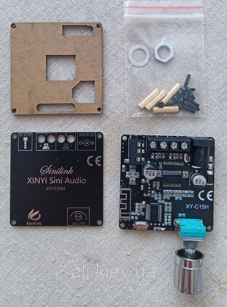Аудіо підсилювач XY-C15H 20Wx2 APP управління Sinilink з Bluetooth , живлення DC 9-24V