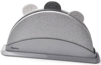 Набір 3 складні обробні дошки Fissman 28х28см mebelime на підставці, сірі