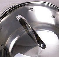 Каструля Kamille Mystery 3.9л mebelime зі скляною кришкою, 7-шарове дно, фото 5