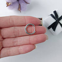 Серьга кольцо 12 мм (1 шт) для хряща уха, пирсинга хеликса DeKolie MK1176-1 серебряная