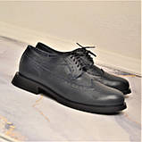 Шкіряні туфлі на низькому ходу зі шнурівкою, фото 6