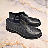 Шкіряні туфлі на низькому ходу зі шнурівкою, фото 7