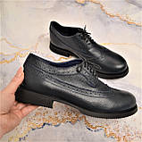 Шкіряні туфлі на низькому ходу зі шнурівкою, фото 8