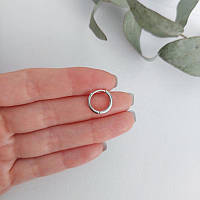 Серьга кольцо 10 мм (1шт) для пирсинга хеликса, хряща уха DeKolie MK1176-4 серебряная