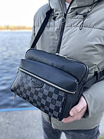 Стильная сумка через плечо Louis Vuitton | Мужская барсетка мессенджер Луи Виттон Damier