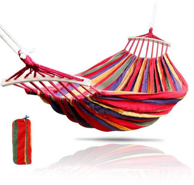 Гамак мексиканський тканинний підвісний для дачі з планкою 200 х 80 Travel Hammock Grand