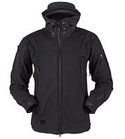 Легка тепла тактична куртка з флісом чорна Soft Shell військова вітровка осіння весняна софтшелл, GP4