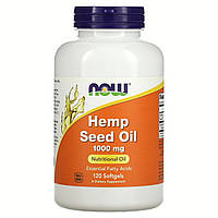 Масло из семян конопли, Hemp Seed Oil, Now Foods, 1000 мг, 120 капсул