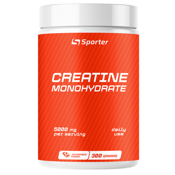 (уцінка термін по 1.25) Креатин Моногідрат Sporter Creatine Monohydrate 300 г (60 порц.)