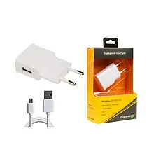 Мережевий зарядний пристрій для телефона Grand-X CH03LTW White (Apple Lightning 1xUSB 2.1A )