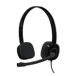 Накладні навушники Logitech H151 Black провідні з мікрофоном