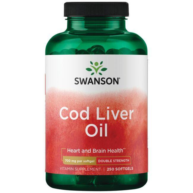 Масло печінки тріски, Cod Liver Oil, Swanson, 700 мг, 30 гельових капсул